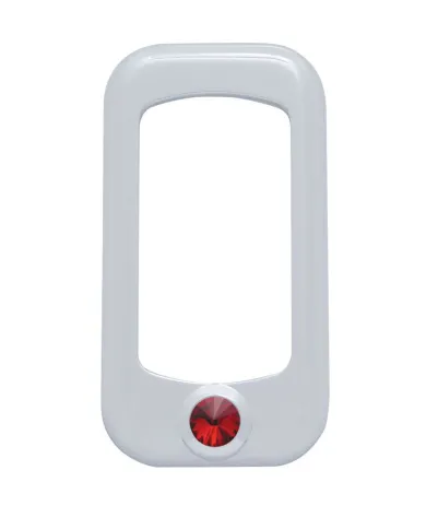 UP41146-Rocker Switch Bezel For Peterbilt/ Kenworth With Red Crystal (3-Pack)