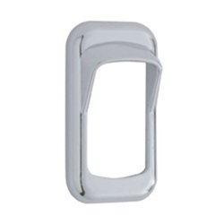 UP41147-Chrome Plastic Rocker Switch Bezels With Switch Guard (3-Pack)
