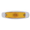 UP30294-Single Halogen Bulb Light (Clearance/Marker) With SS Bezel - Amber Lens