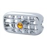 UP41248-Chrome Plastic A/C Vent With Color Crystal For Peterbilt (2006+) - Amber Crystal