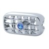 UP41249-Chrome Plastic A/C Vent With Color Crystal For Peterbilt (2006+) - Blue Crystal