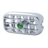 UP41251-Chrome Plastic A/C Vent With Color Crystal For Peterbilt (2006+) - Green Crystal