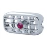 UP41252-Chrome Plastic A/C Vent With Color Crystal For Peterbilt (2006+) - Purple Crystal