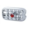 UP41253-Chrome Plastic A/C Vent With Color Crystal For Peterbilt (2006+) - Red Crystal