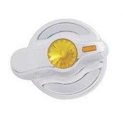 UP41308-Signature Series A/C Control Knob With Color Crystal For International Trucks - Amber Crystal