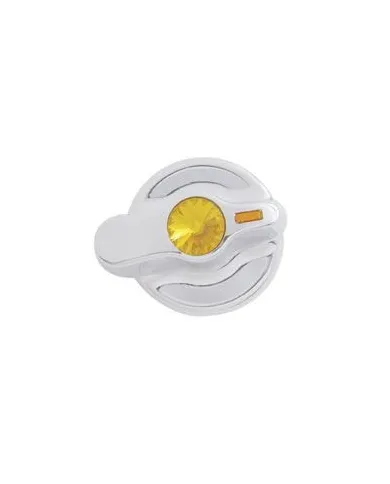 UP41308-Signature Series A/C Control Knob With Color Crystal For International Trucks - Amber Crystal