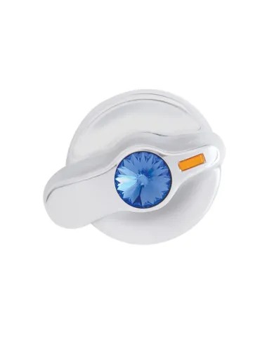 UP41309-Signature Series A/C Control Knob With Color Crystal For International Trucks - Blue Crystal