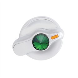 UP41311-Signature Series A/C Control Knob With Color Crystal For International Trucks - Green Crystal
