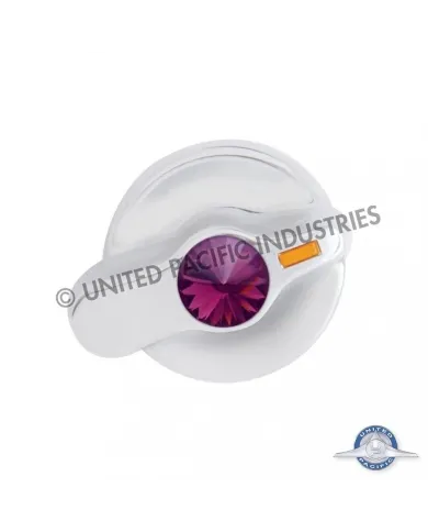 UP41312-Signature Series A/C Control Knob With Color Crystal For International Trucks - Purple Crystal