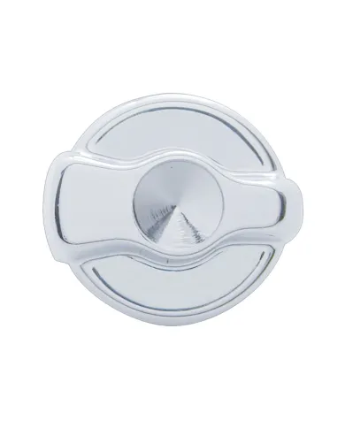 UP41321-Chrome Plastic A/C Control Knob For Peterbilt - Indented