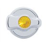 UP41322-Chrome Plastic A/C Control Knob For 2005 & Older Peterbilt - Amber Crystal