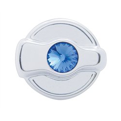 UP41323-Chrome Plastic A/C Control Knob For 2005 & Older Peterbilt- Blue Crystal