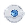 UP41323-Chrome Plastic A/C Control Knob For 2005 & Older Peterbilt- Blue Crystal
