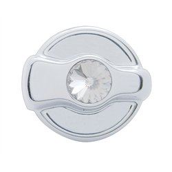 UP41324-Chrome Plastic A/C Control Knob For 2005 & Older Peterbilt- Clear Crystal