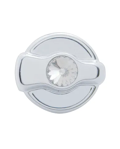 UP41324-Chrome Plastic A/C Control Knob For 2005 & Older Peterbilt- Clear Crystal