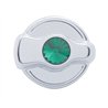 UP41325-Chrome Plastic A/C Control Knob For 2005 & Older Peterbilt- Green Crystal