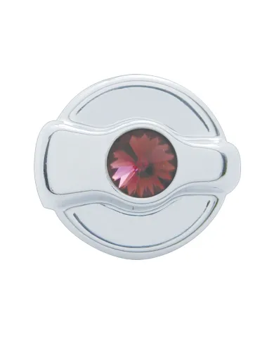 UP41326-Chrome Plastic A/C Control Knob For 2005 & Older Peterbilt- Purple Crystal