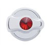 UP41327-Chrome Plastic A/C Control Knob For 2005 & Older Peterbilt- Red Crystal