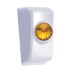 UP41352-Chrome Rocker Switch Plug With Amber Crystal For 2006+ Kenworth (Card Of 2)