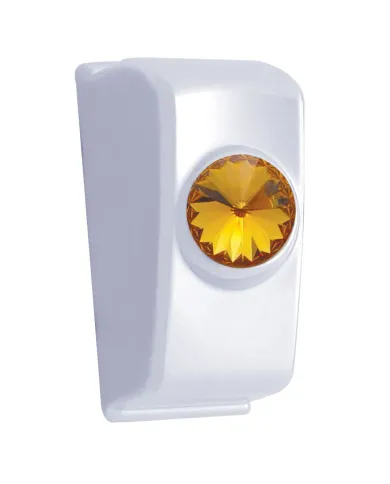 UP41352-Chrome Rocker Switch Plug With Amber Crystal For 2006+ Kenworth (Card Of 2)