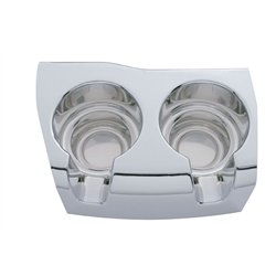 UP41410-Chrome Plastic Cup Holder For Kenworth W900/T800 (2006+) And T660 (2007-2017)