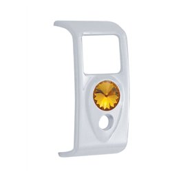 UP41414-Rocker Switch Cover With Amber Crystal For 2006+ Kenworth (Card Of 3)