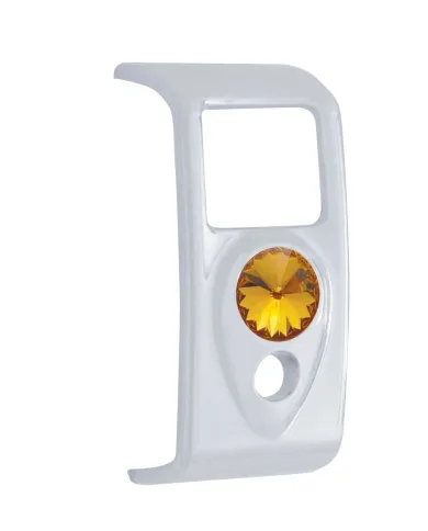 UP41414-Rocker Switch Cover With Amber Crystal For 2006+ Kenworth (Card Of 3)