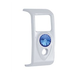 UP41415-Rocker Switch Cover With Blue Crystal For 2006+ Kenworth (Card Of 3)