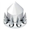 UP10243-Spike Rear Axle Cover With 33mm Spike Thread-On Nut Covers - Chrome