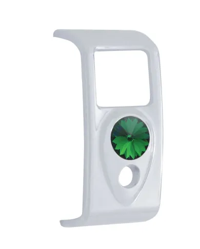 UP41417-Rocker Switch Cover With Green Crystal For 2006+ Kenworth (Card Of 3)