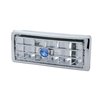 UP41502-Chrome Plastic A/C Vent With Crystal For 2002-2005 Kenworth - Center - Blue Crystal