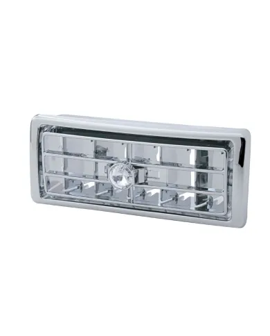 UP41503-Chrome Plastic A/C Vent With Crystal For 2002-2005 Kenworth - Center - Clear Crystal