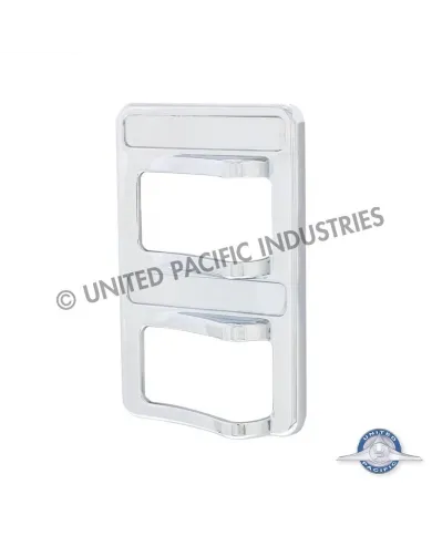 UP41767-Chrome Rocker Switch Cover For Peterbilt 579 (2012-2019) & 567 (2014-2019)- 2 Switches