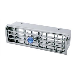 UP41968-Chrome Plastic A/C Vent With Blue Crystal For Freightliner