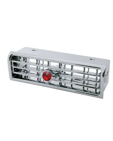 UP41972-Chrome Plastic A/C Vent With Red Crystal For Freightliner