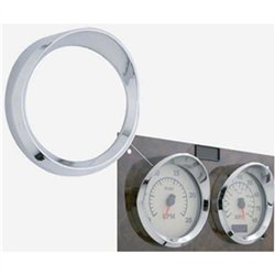 UP42005-Chrome Plastic Speed/Tachometer Gauge Cover With Visor For 2000-2007 International 9900IX/9900I/9400I/9200I