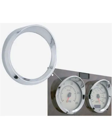 UP42005-Chrome Plastic Speed/Tachometer Gauge Cover With Visor For 2000-2007 International 9900IX/9900I/9400I/9200I