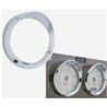 UP42005-Chrome Plastic Speed/Tachometer Gauge Cover With Visor For 2000-2007 International 9900IX/9900I/9400I/9200I