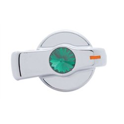 UP42025-A/C Knob (Newer Model) With Green Crystal For 2005-2010 Freightliner