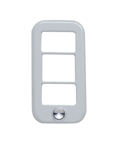 UP42042-Rocker Switch Cover With 3 Openings & Clear Crystal For Freightliner (3-Pack)