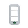 UP42043-Rocker Switch Cover With 3 Openings & Green Crystal For Freightliner (3-Pack)