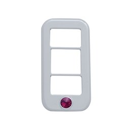 UP42044-Rocker Switch Cover With 3 Openings & Purple Crystal For Freightliner (3-Pack)