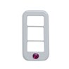 UP42044-Rocker Switch Cover With 3 Openings & Purple Crystal For Freightliner (3-Pack)