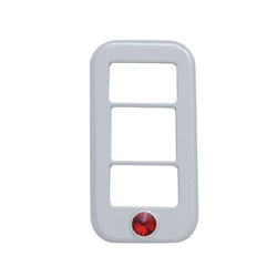 UP42045-Rocker Switch Cover With 3 Openings & Red Crystal For Freightliner (3-Pack)