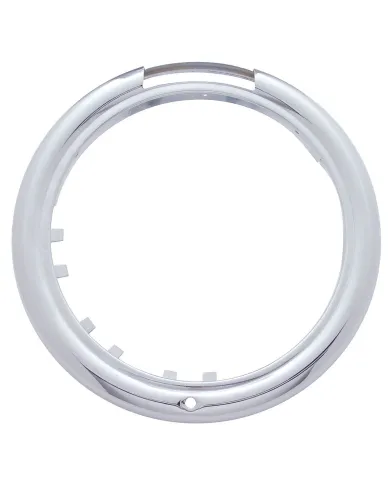 UP30399P-Stainless Classic Headlight Bezel With Turn Signal Cutout (Retail)