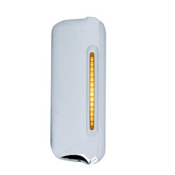 UP42074-Mirror Cover With 14 LED 12" Light Bar For 2005+ Freightliner  (Driver) - Amber LED/Amber Lens