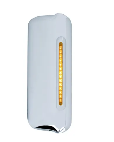 UP42074-Mirror Cover With 14 LED 12" Light Bar For 2005+ Freightliner  (Driver) - Amber LED/Amber Lens