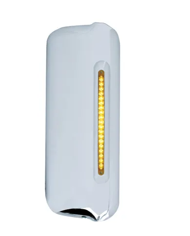 UP42302-Mirror Cover With 19 LED 12" Reflector Light Bar For 2005+ Freightliner  (Driver) - Amber LED/Amber Lens