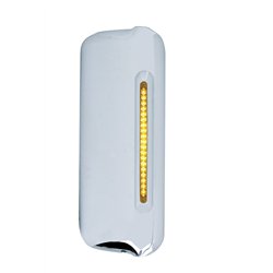 UP42302-Mirror Cover With 19 LED 12" Reflector Light Bar For 2005+ Freightliner  (Driver) - Amber LED/Amber Lens