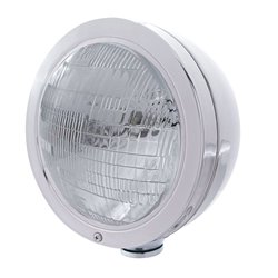 UP30410-Stainless Steel "Bullet" Classic Headlight 6014 Bulb